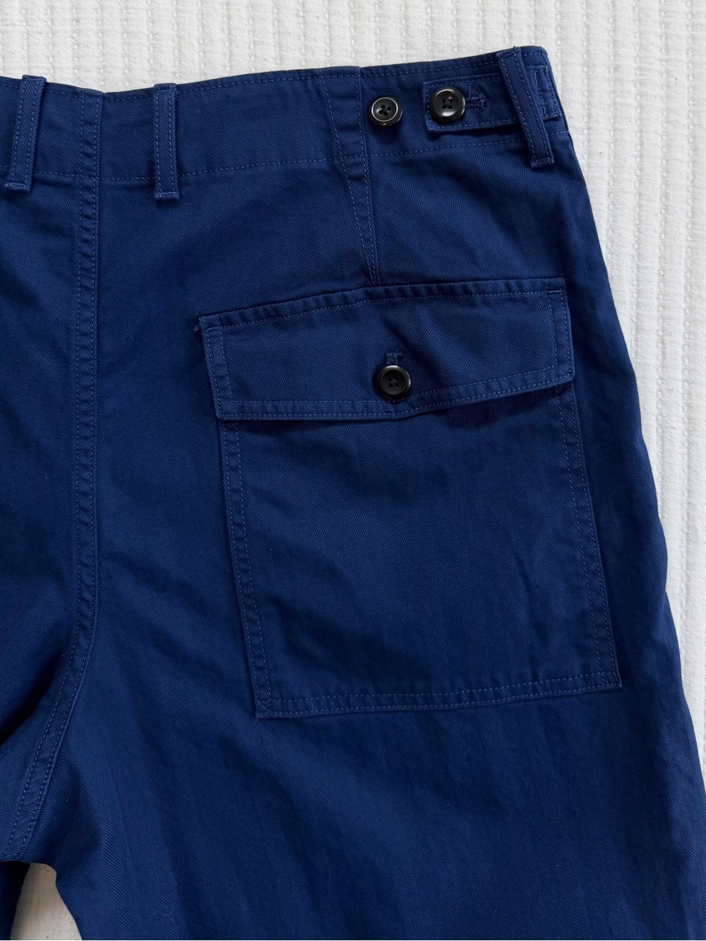Banana Republic Blue Cotton Linen Blend Patch Pocket Utility Shorts Heritage - Picture 8 of 8